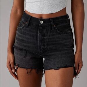 AE Strigid Super High-Waisted Relaxed Denim Short in Black Magic Women’s Size 16